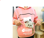 Hoodie Sweatshirt Pouch Cat Lovers