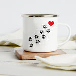 Peace Love Dogs Print Creative Enamel Coffee Mugs