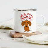 Peace Love Dogs Print Creative Enamel Coffee Mugs