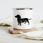 Peace Love Dogs Print Creative Enamel Coffee Mugs