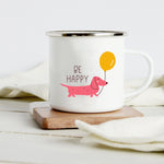 Peace Love Dogs Print Creative Enamel Coffee Mugs