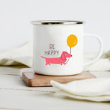 Peace Love Dogs Print Creative Enamel Coffee Mugs