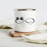 Peace Love Dogs Print Creative Enamel Coffee Mugs