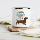 Peace Love Dogs Print Creative Enamel Coffee Mugs