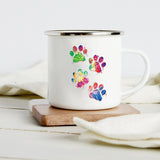 Peace Love Dogs Print Creative Enamel Coffee Mugs