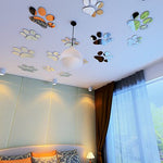 6PCS Mirror Acrylic Dog Paws Three-Dimensional Wall Stickers