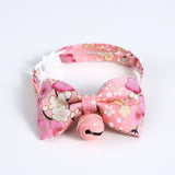 Cherry Blossoms Cats Collar With Bell