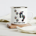 Peace Love Dogs Print Creative Enamel Coffee Mugs