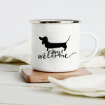 Peace Love Dogs Print Creative Enamel Coffee Mugs