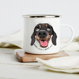 Peace Love Dogs Print Creative Enamel Coffee Mugs