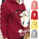 Hoodie Sweatshirt Pouch Cat Lovers