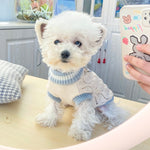 Dog Clothes Hollow Knitted Bow Sweater