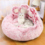 Long Plush Cat and Dog Bed