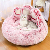 Long Plush Cat and Dog Bed