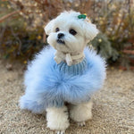 Elegant Soft Feather Pet Clothes