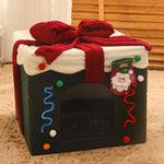 Christmas gift box shaped pet nest