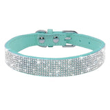 Bling Rhinestone pet collars Leather