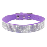 Bling Rhinestone pet collars Leather