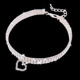 Heart-shaped Dog Collar Rhinestone