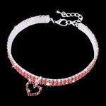 Heart-shaped Dog Collar Rhinestone