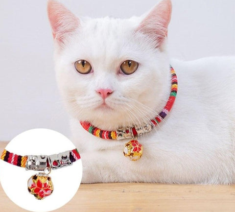 Cat Collar With Bell Charm Necklace