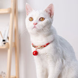 Cat Collar With Bell Charm Necklace