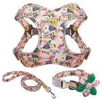 Dog Harness Vest Leash Collar Set For Small Medium Large Dogs