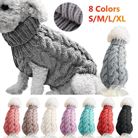 Winter Knitted Dog Clothes