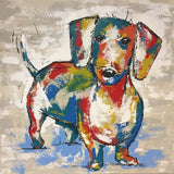 Dachshund Graffiti Canvas Paintings