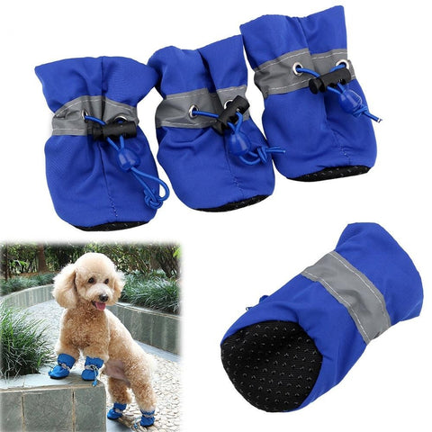 4pcs Soft-soled Dog Shoes Waterproof