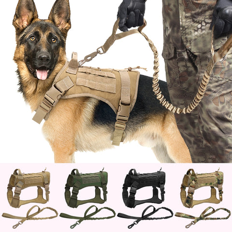 Tactical Dog Harness Vest Military K9 For Medium Large Dogs