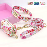 Personalized Dog Collar Leash With Bag