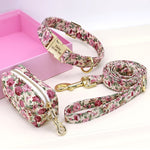 Personalized Dog Collar Leash With Bag