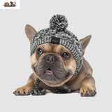 Windproof Dog Winter Warm Knitted Hat