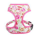 Printed flower Mesh Dog Harness Leash set