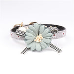 Dog Flower Collar Leash Set Adjustable