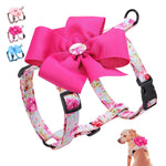 Pretty Flower Dog Harness Nylon Vest Harnesses