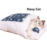 Japanese Cat Bed Winter Removable Warm Cat Sleeping Bag