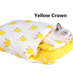 Japanese Cat Bed Winter Removable Warm Cat Sleeping Bag