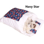 Japanese Cat Bed Winter Removable Warm Cat Sleeping Bag