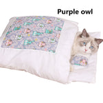 Japanese Cat Bed Winter Removable Warm Cat Sleeping Bag