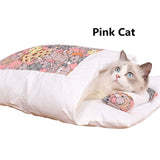 Japanese Cat Bed Winter Removable Warm Cat Sleeping Bag