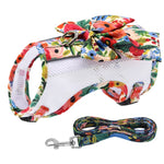 Printed Nylon Dog Harness And Leash Set Breathable Mesh